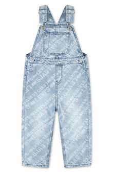 Kids' Logo-Print Denim Overalls