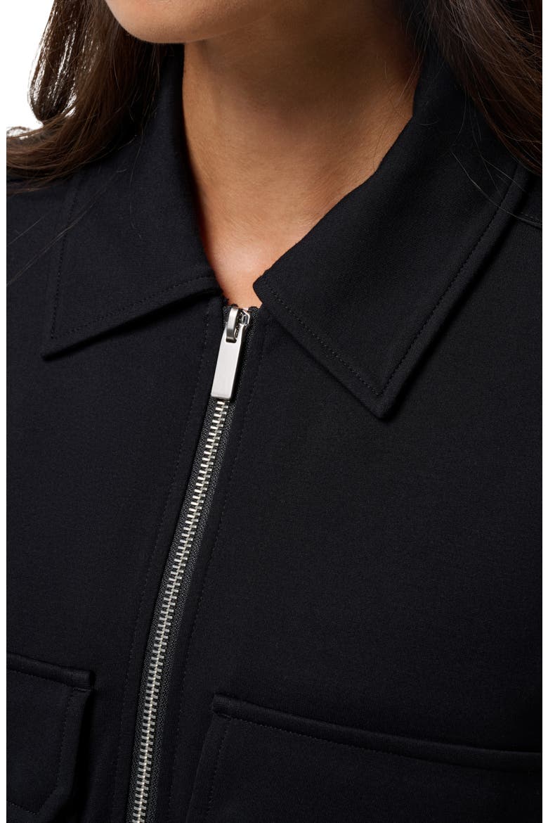 Friday Ponte Utility Jacket, Alternate, color, BLACK