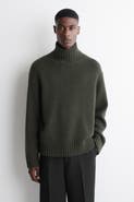 COS Chunky Cashmere Mock-neck Sweater