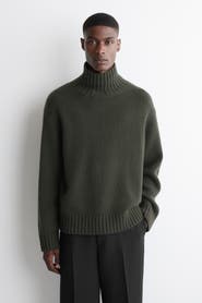 COS Chunky Cashmere Mock-neck Sweater