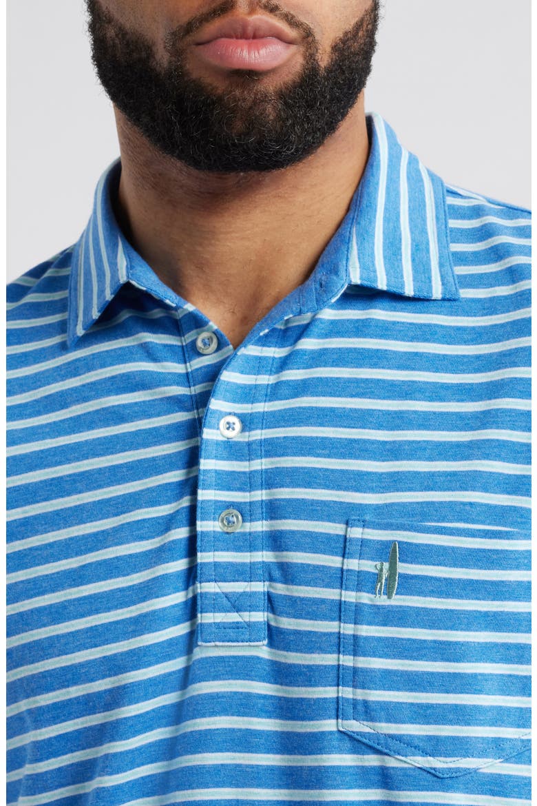 Matthis Stripe Pocket Polo, Alternate, color, DEEP OCEAN