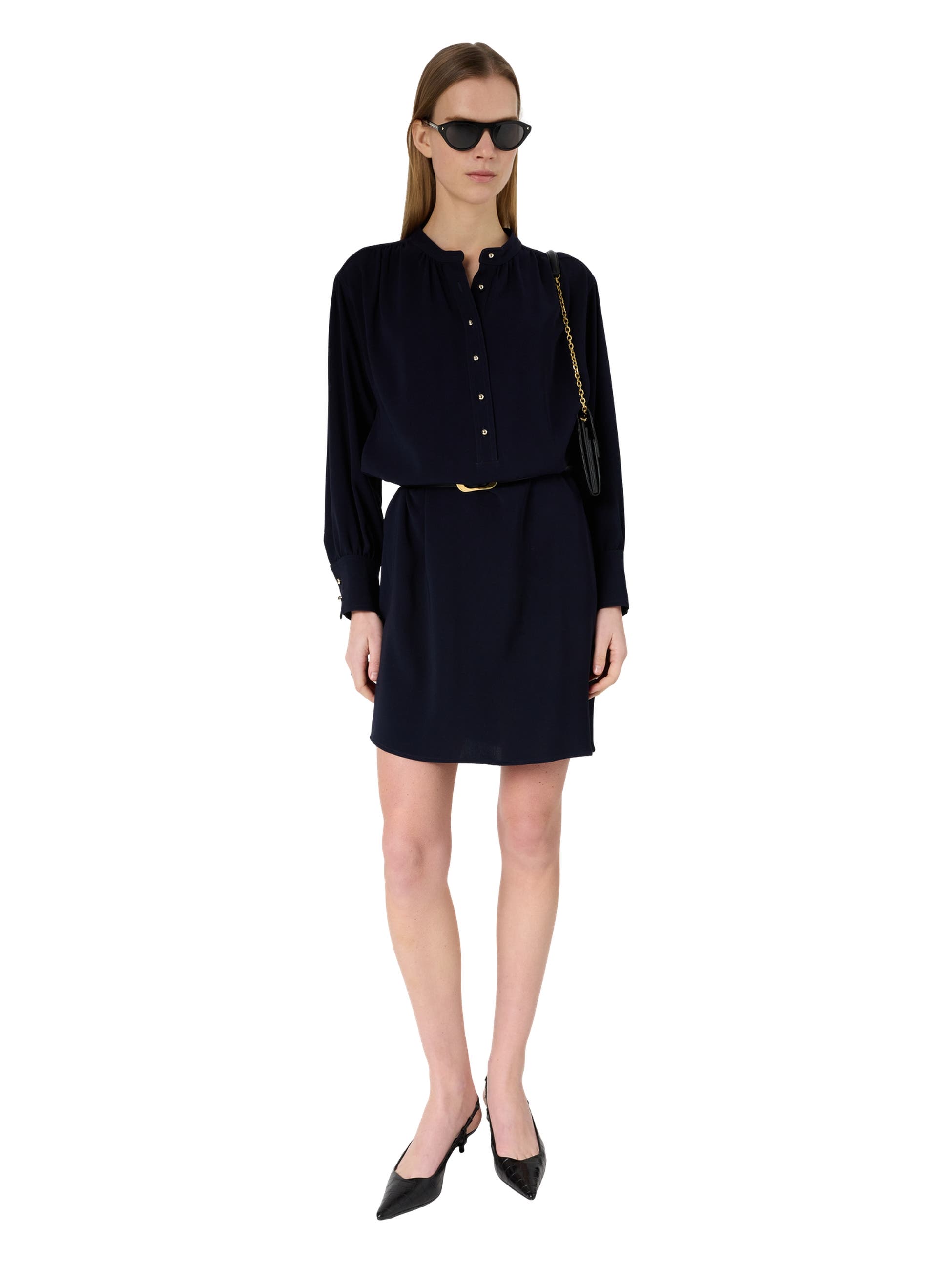 Rosine Belted Shirt Dress - image 2
