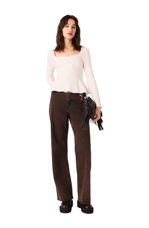 Bootcut jeans with chain