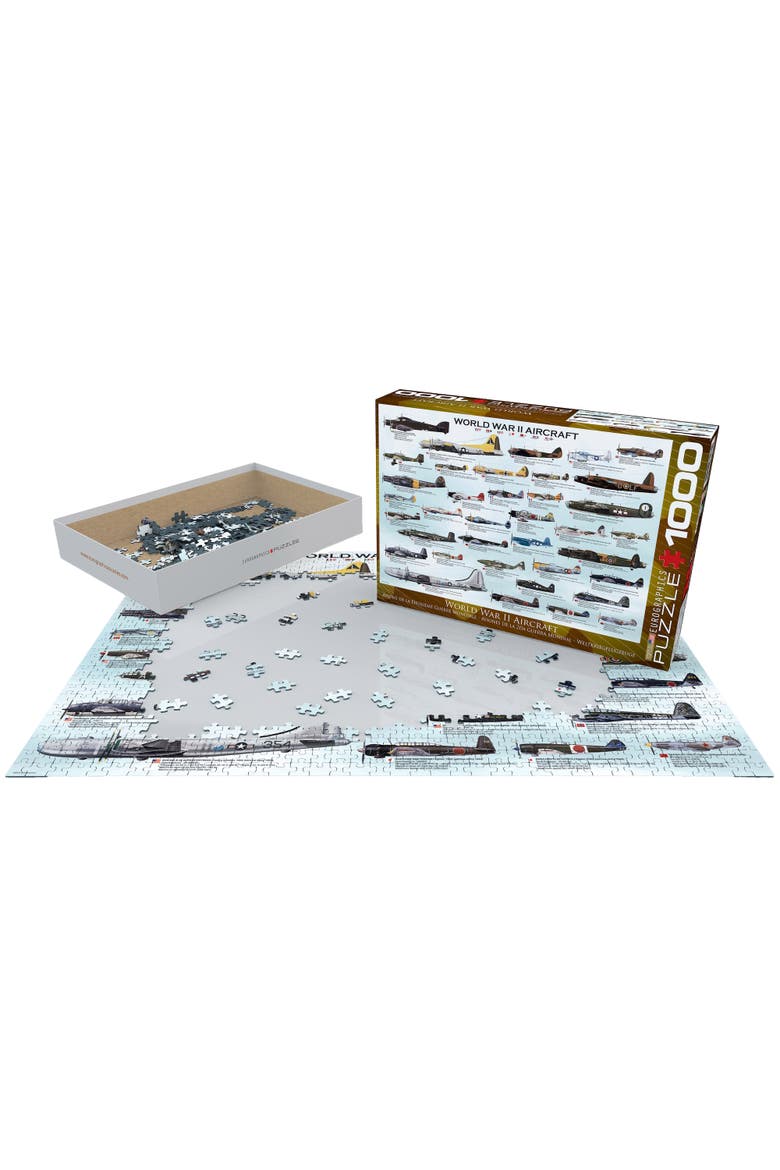 World War II Aircraft 1000 Piece Puzzle, Alternate, color, Multicolored
