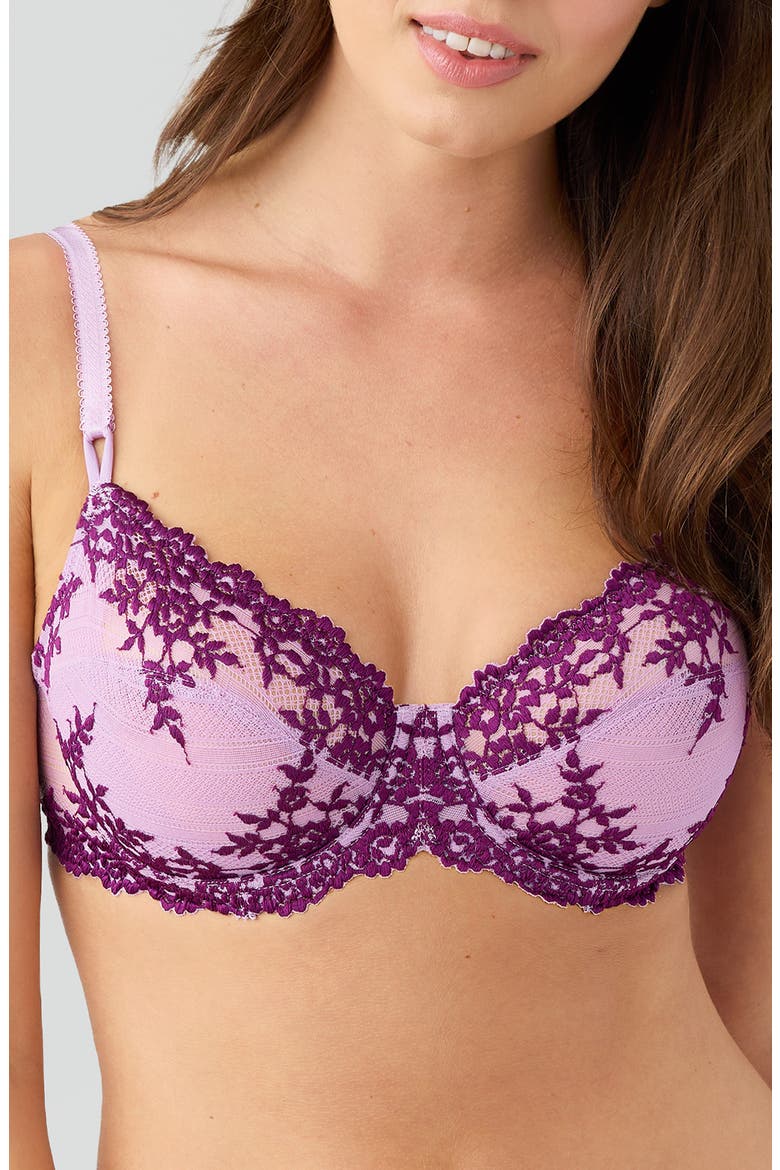Embrace Lace® Underwire Bra, Main, color, LAVENDER SAGE/ DARK PURPLE