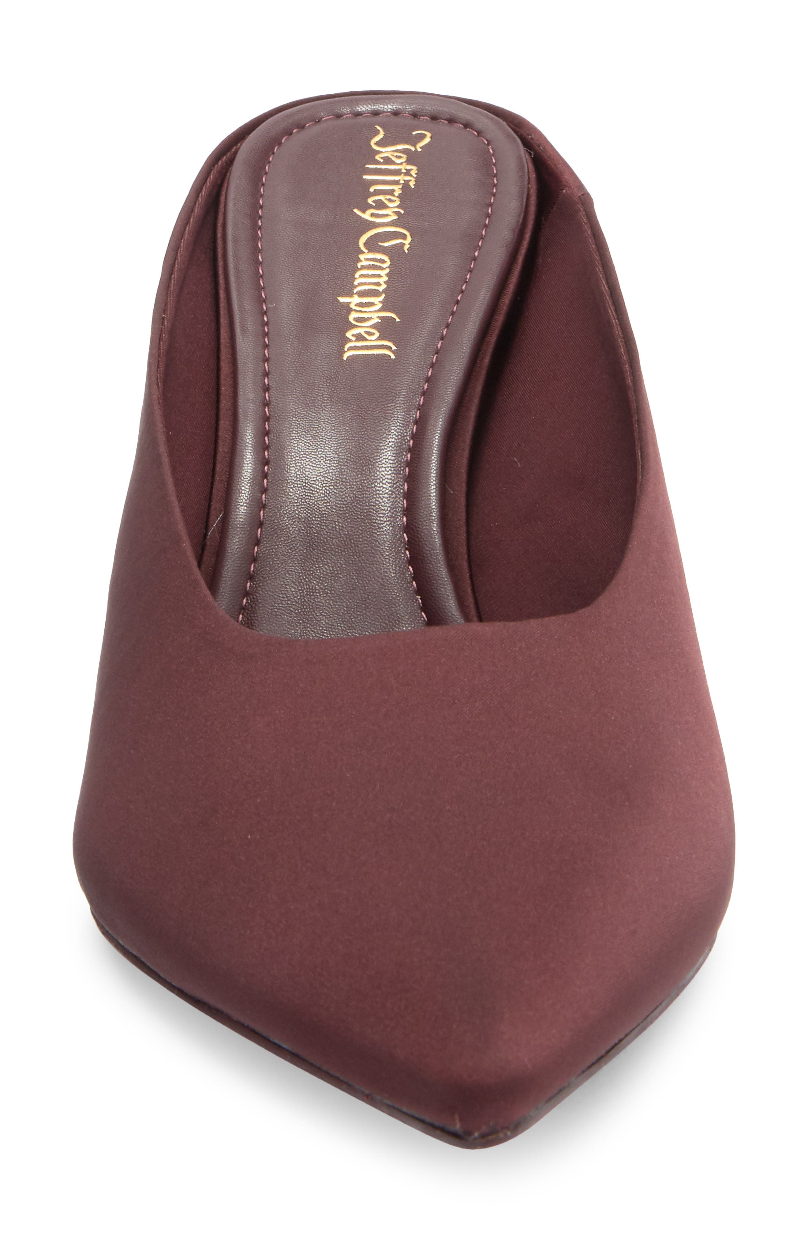 Jeffrey Campbell Ecoute Pointed Toe Mule, Alternate, color, Brown Satin