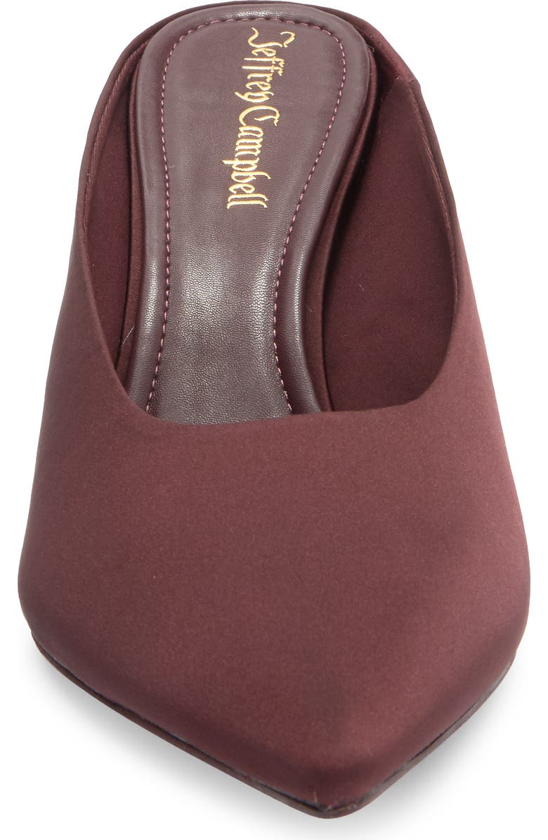 Jeffrey Campbell Ecoute Pointed Toe Mule, Alternate, color, Brown Satin
