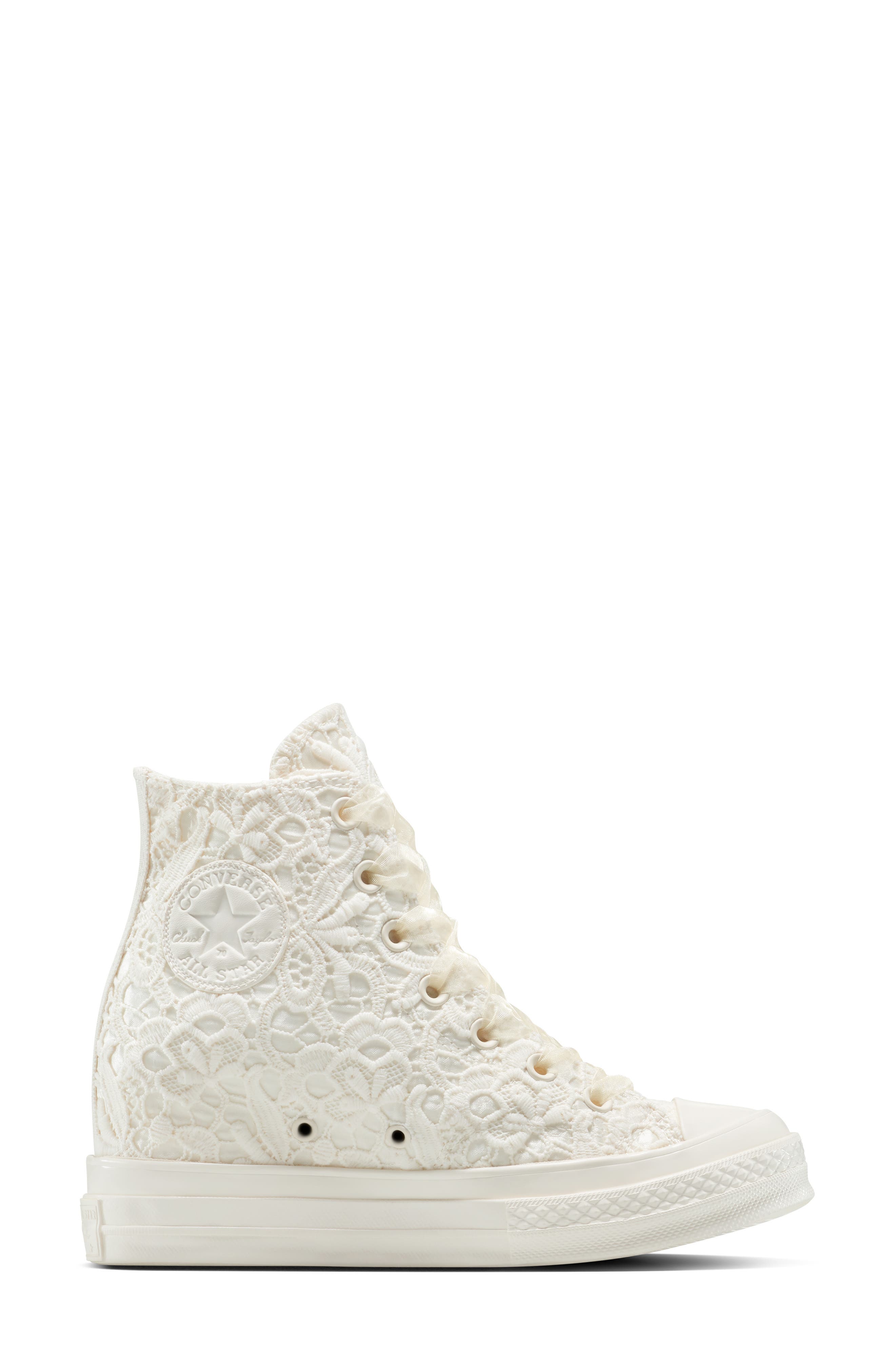 Chuck 70 Wedge Sneaker, Alternate, color, EGRET/ EGRET/ BLACK
