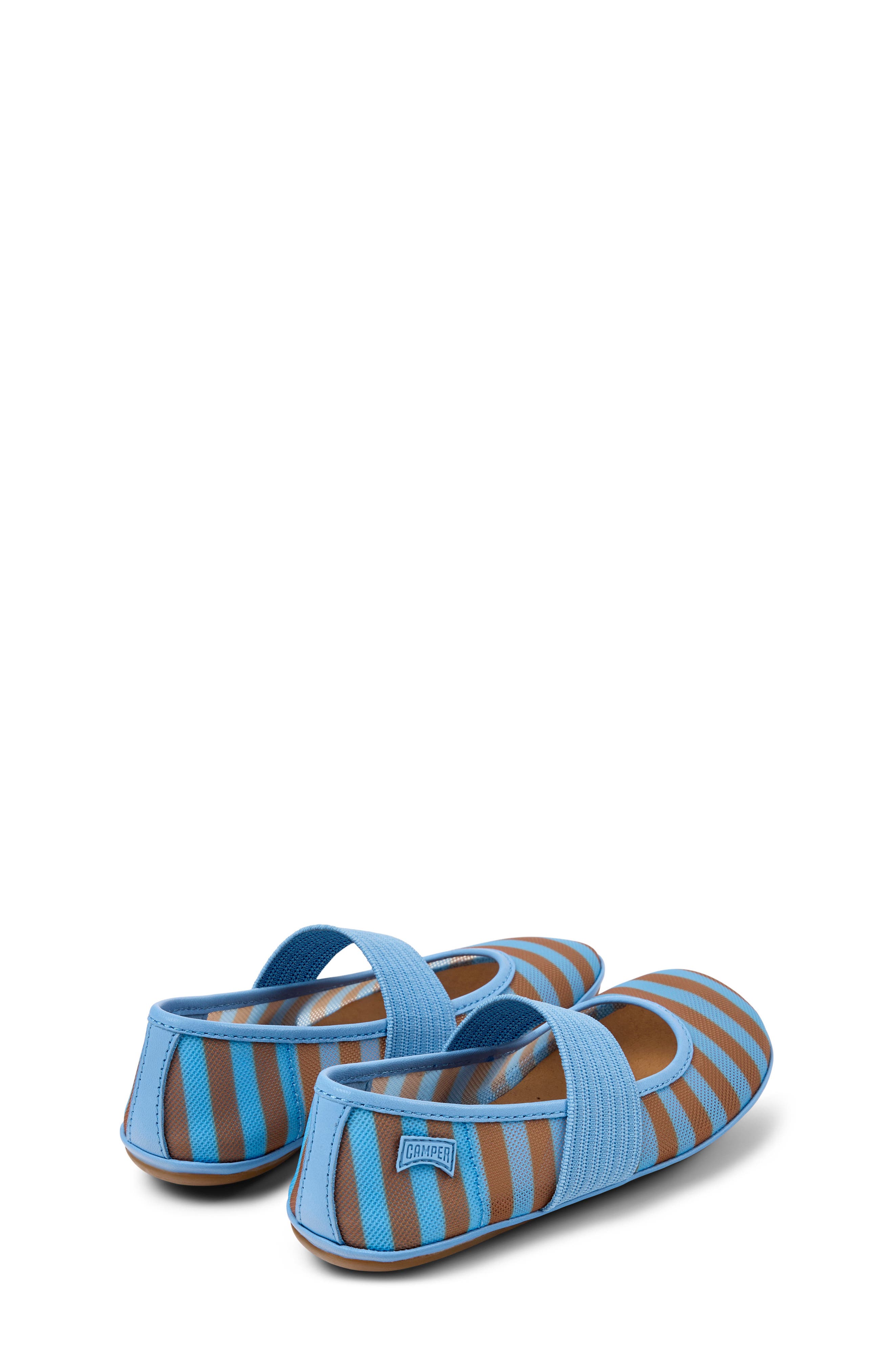 Camper Kids' Right Mary Jane Ballet Flat, Alternate, color, Blue Stripe