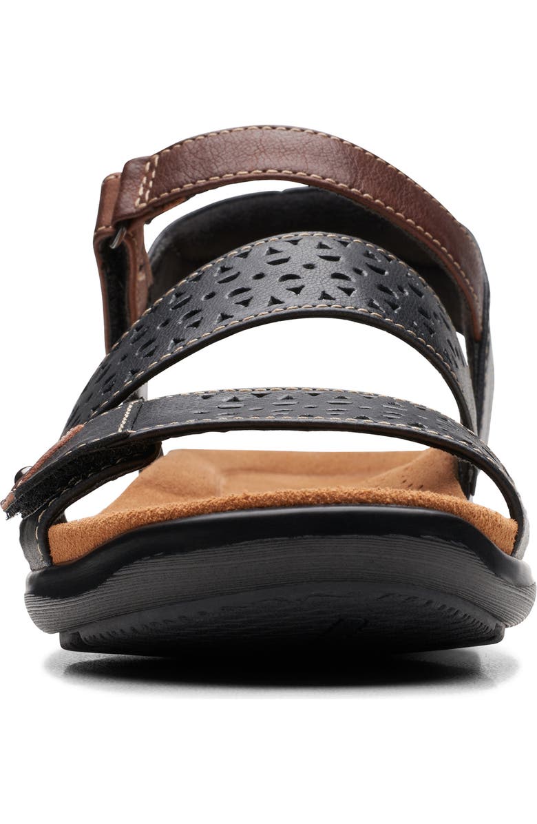 Clarks<sup>®</sup> Kitly Way Sandal, Alternate, color, Black Leat
