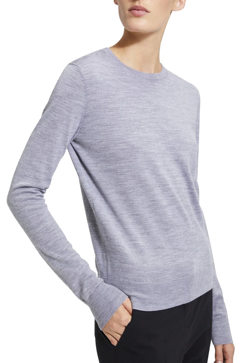 Regal Wool Crewneck Sweater, Main, color, COOL HEATHER GREY