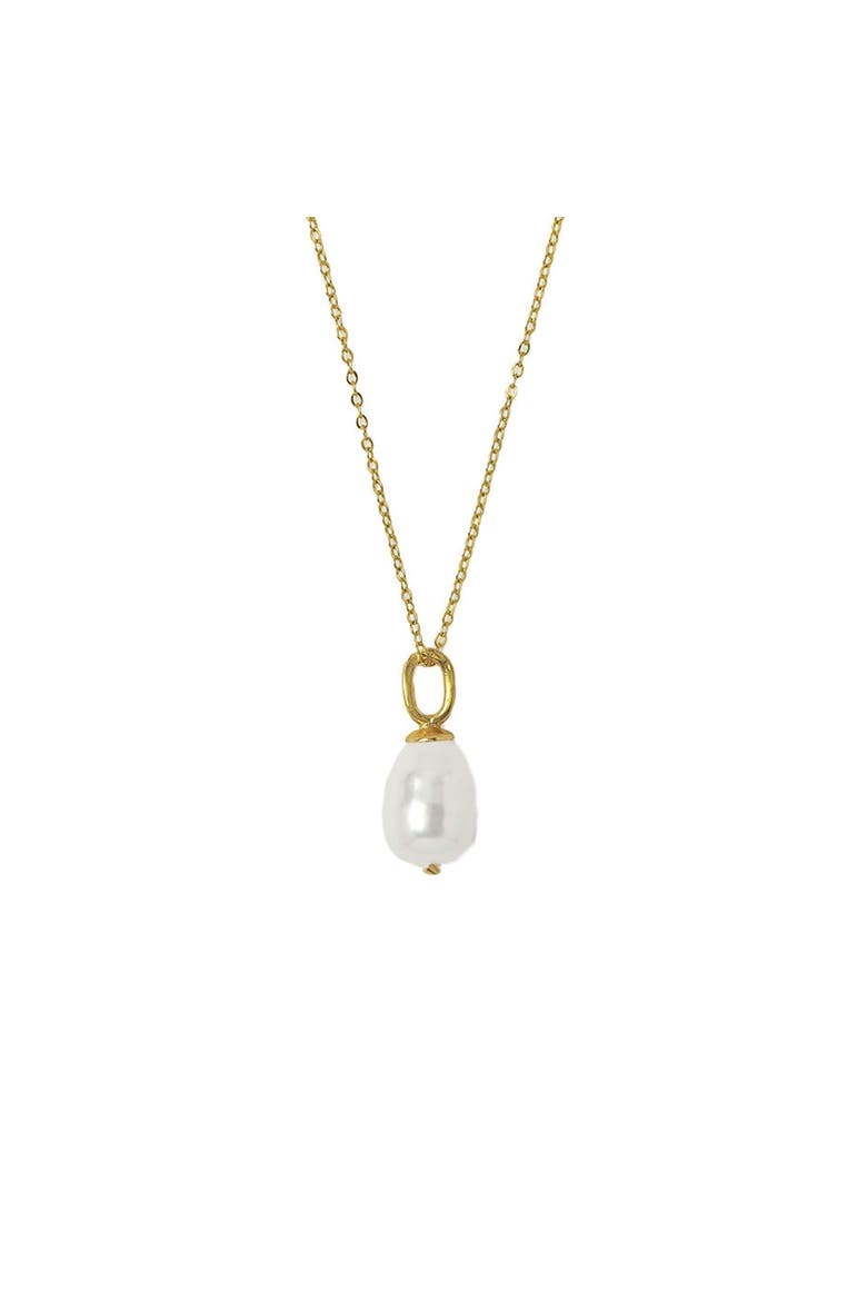 Ava Pendant Necklace, Main, color, Brass