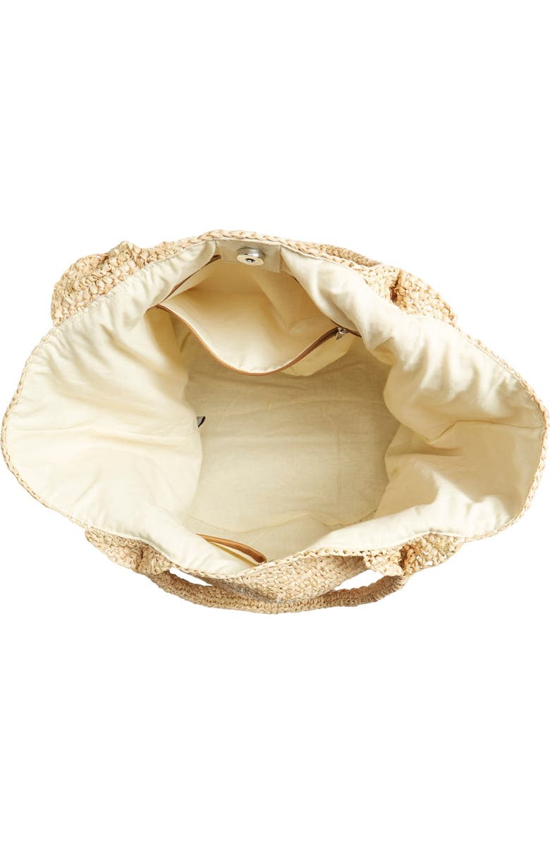 Straw Studios Colorblock Straw Shoulder Bag, Alternate, color,