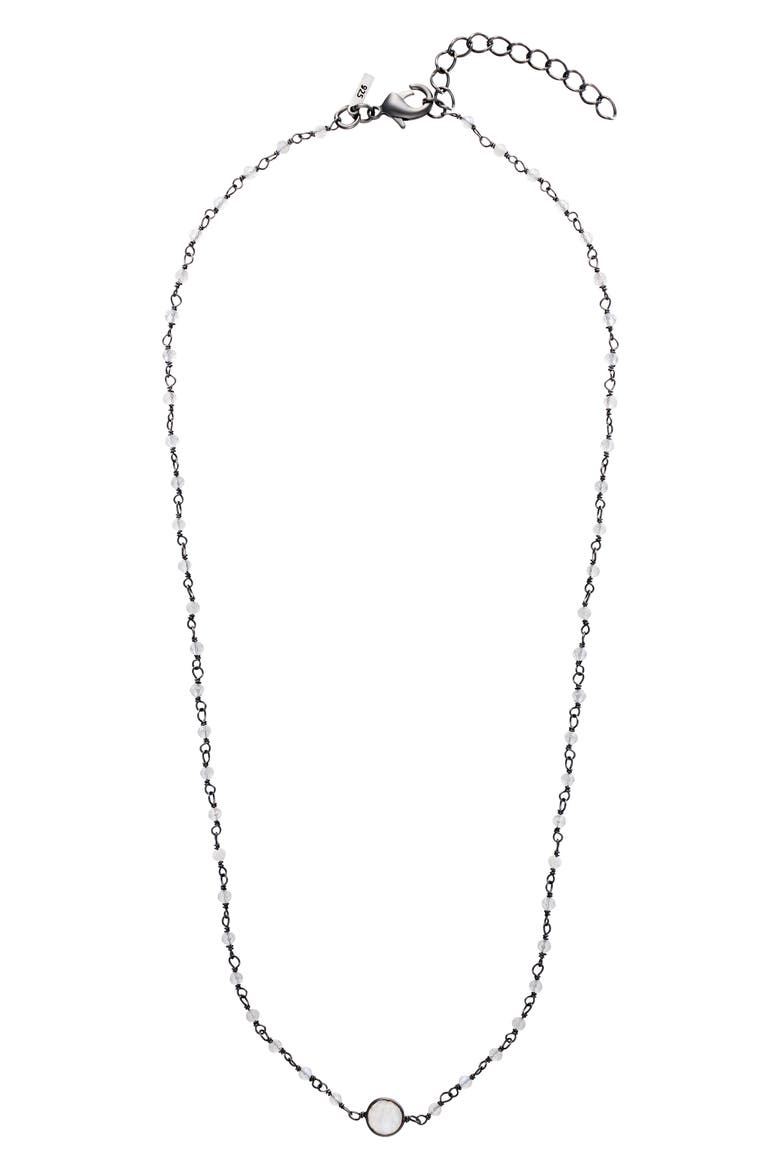 Labradorite Rosary Necklace, Alternate, color, GREEN