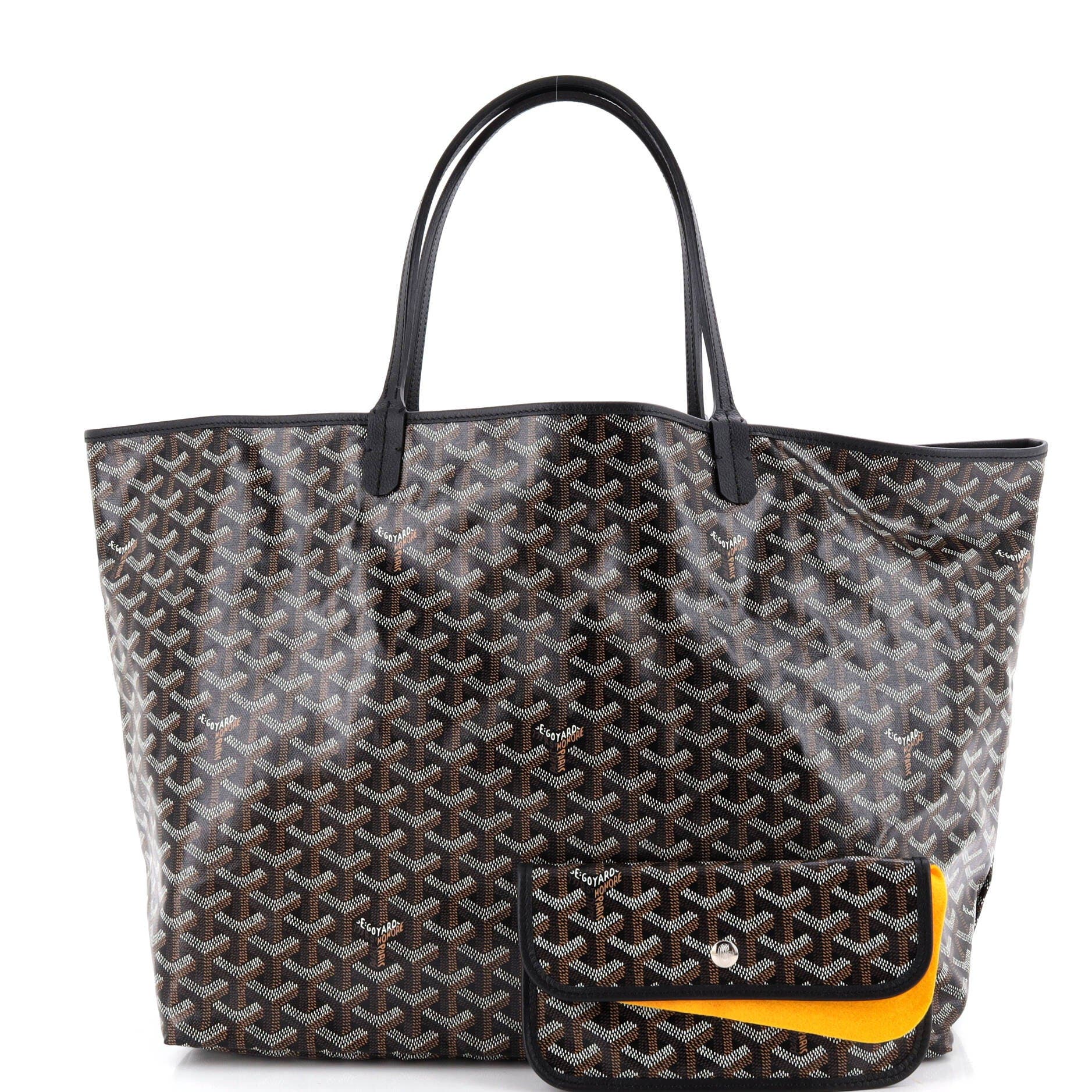 Pre-Owned Goyard Saint Louis Tote Coated Canvas GM, Alternate, color, Black