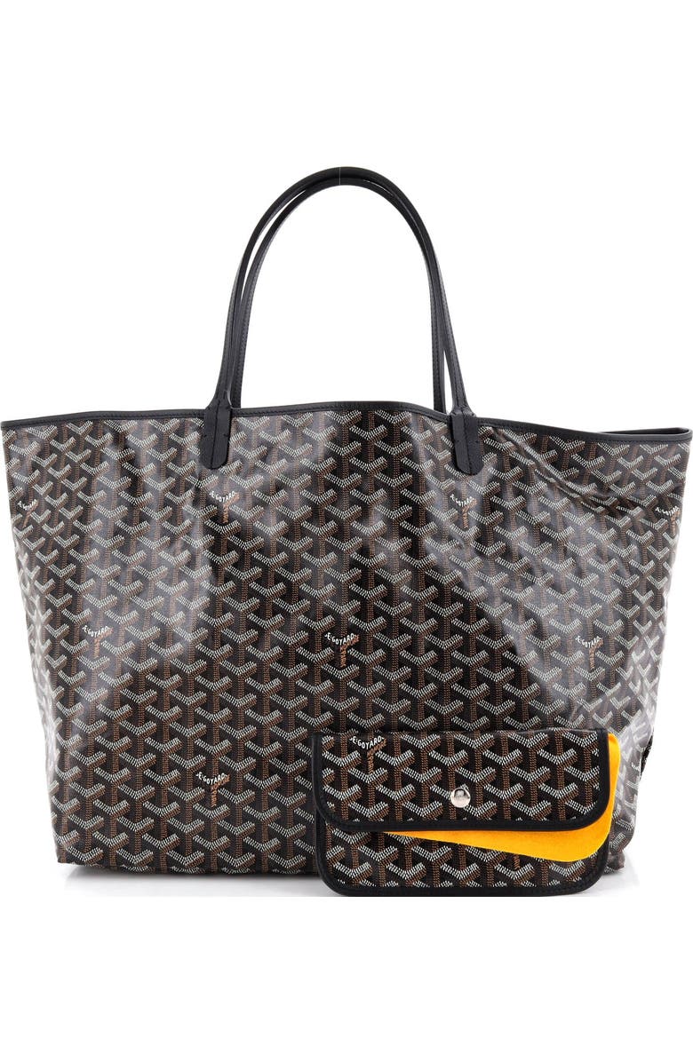 Pre-Owned Goyard Saint Louis Tote Coated Canvas GM, Alternate, color, Black