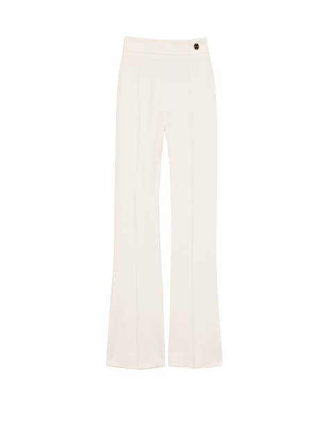 Lola High Density Crepe Stretch Cropped Flare Trouser