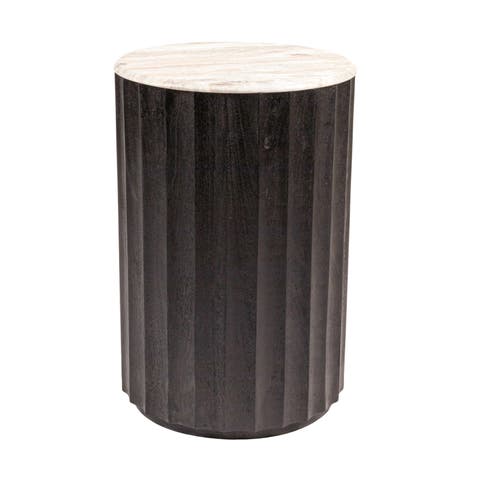Round Fluted Side Table