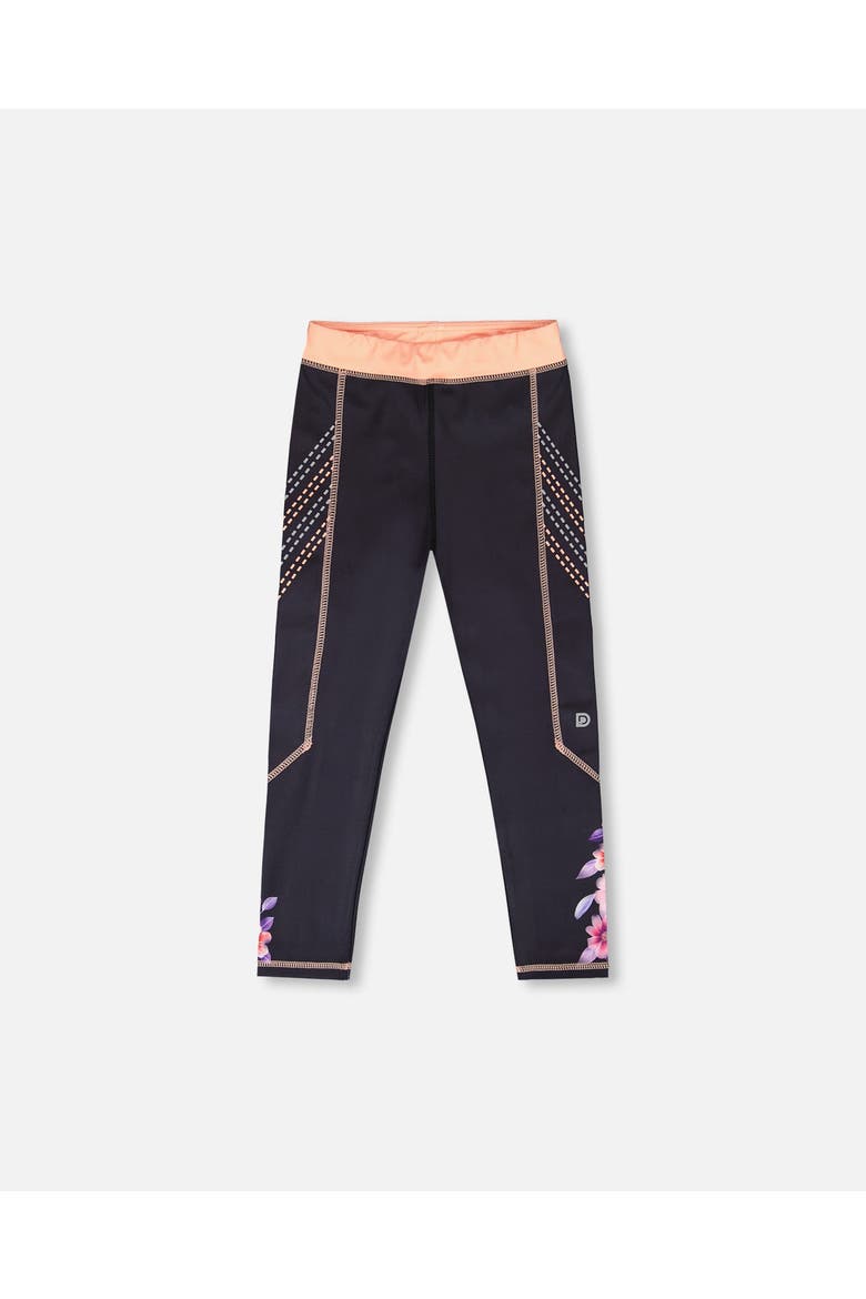 Athletic Leggings in Recycled Polyester, Main, color, Black