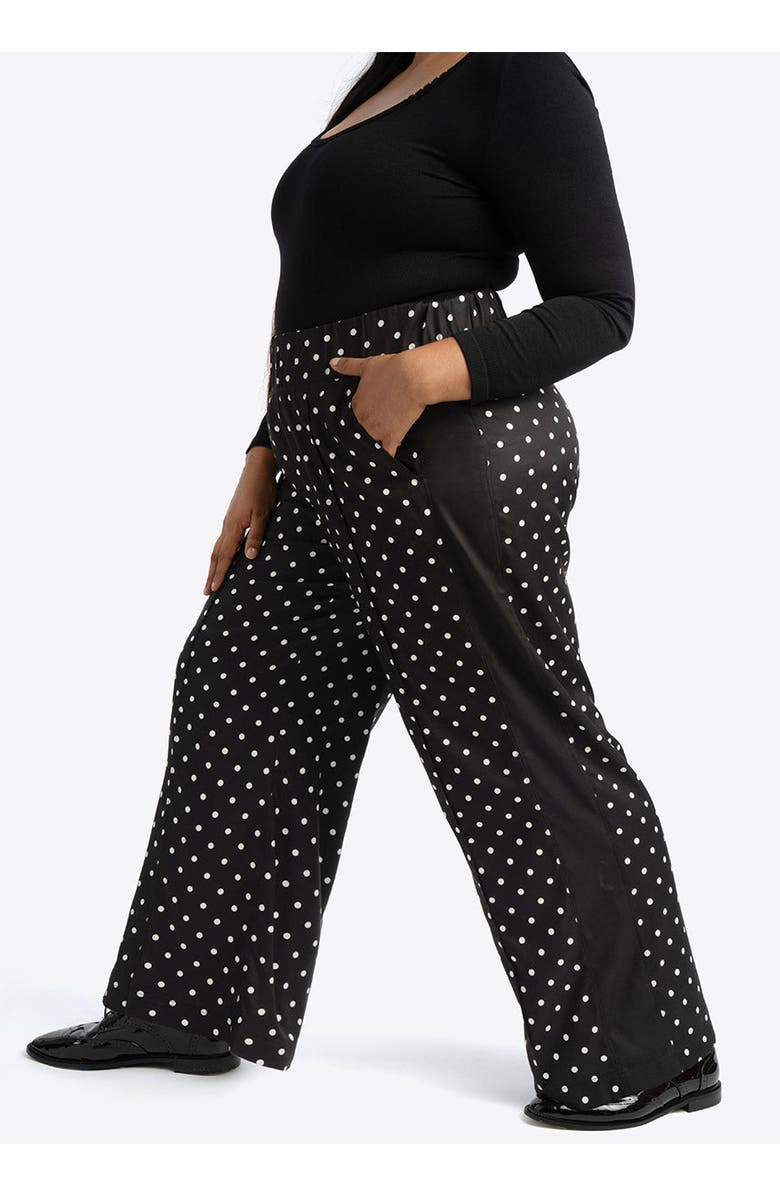 SEE ROSE GO Wide Leg Timeless Dot Pant Plus Size, Alternate, color, Timeless Dot