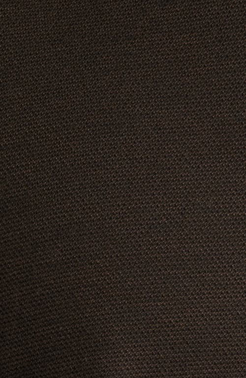 Rails Vincent Bird's Eye Knit Button-down Shirt In Brown