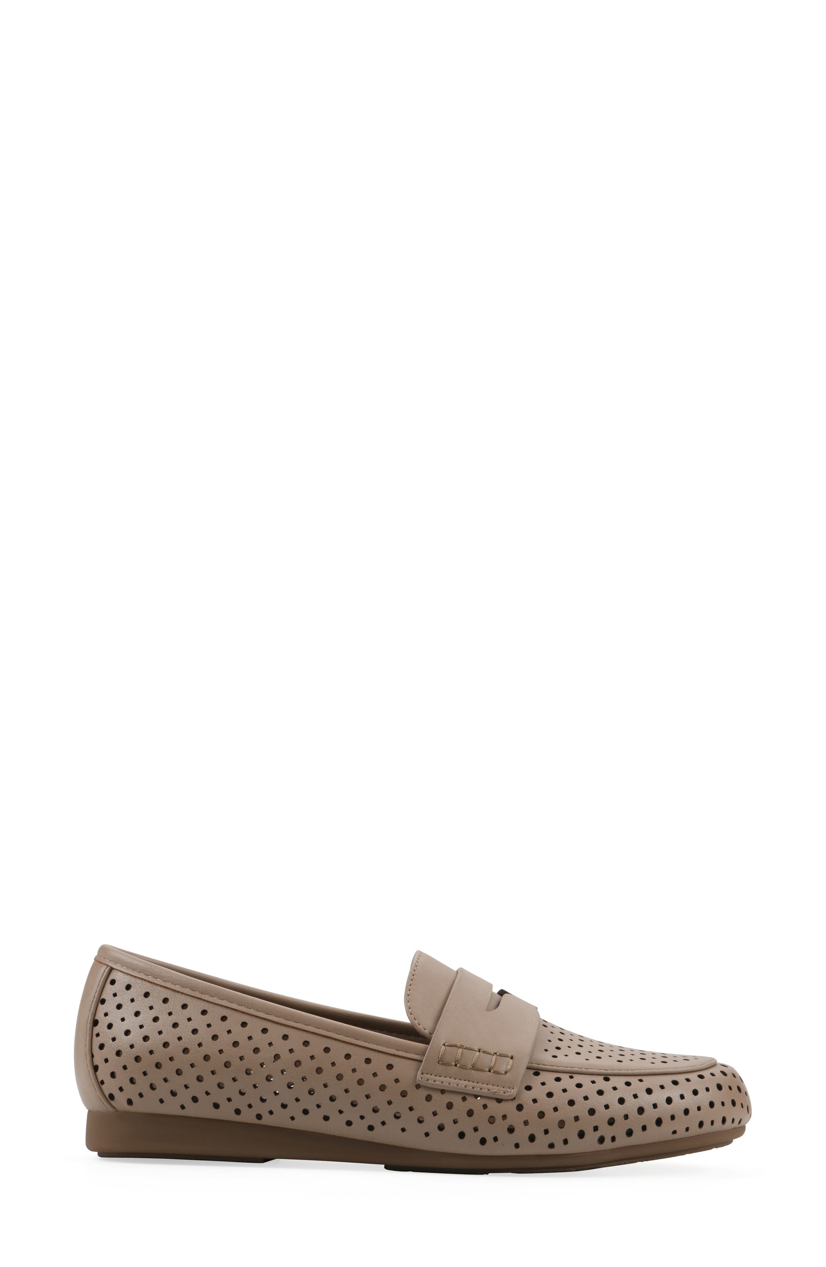 Wallace Perforated Penny Loafer, Alternate, color, SAND/SMOOTH