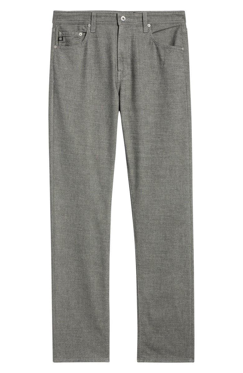 AG Everett Slim Brushed Cotton Twill Straight Leg Jeans, Alternate, color, Heather Charcoal