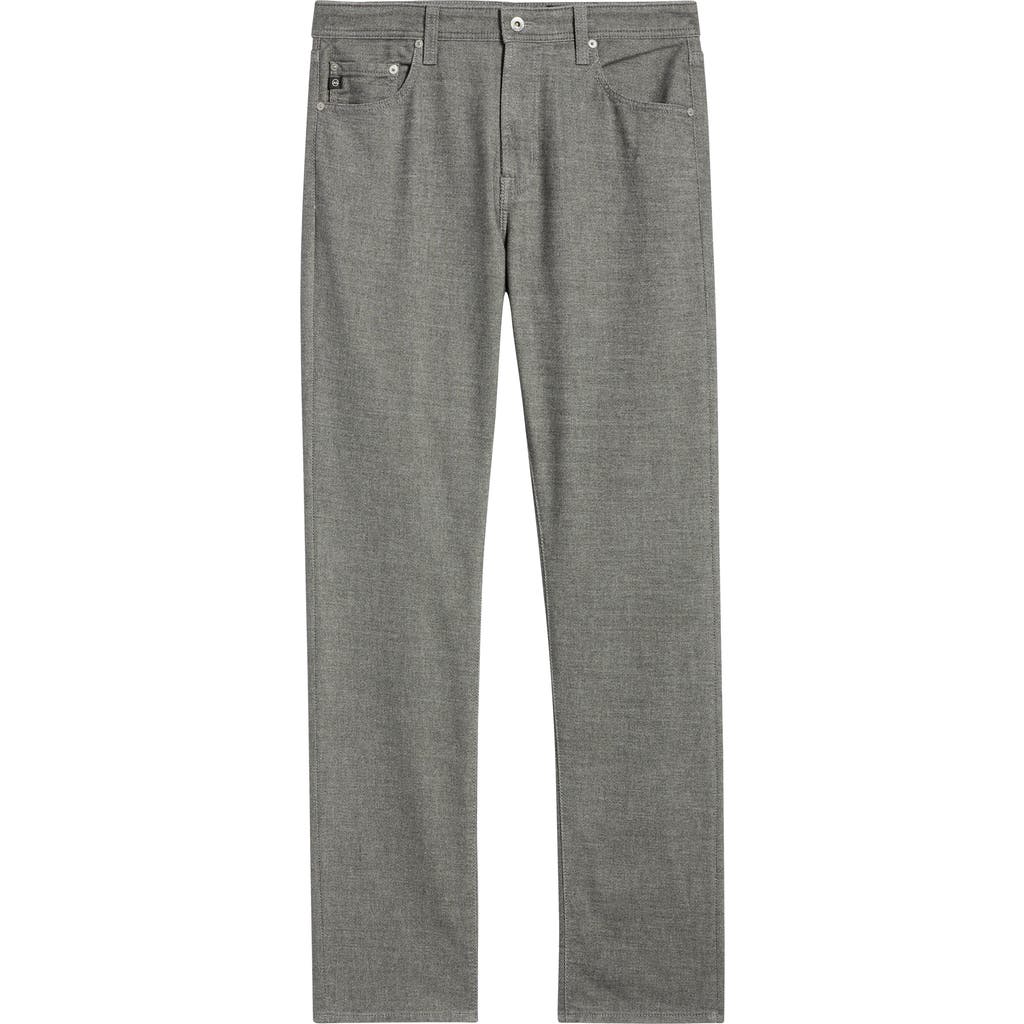 Ag Everett Slim Brushed Cotton Twill Straight Leg Jeans In Animal Print