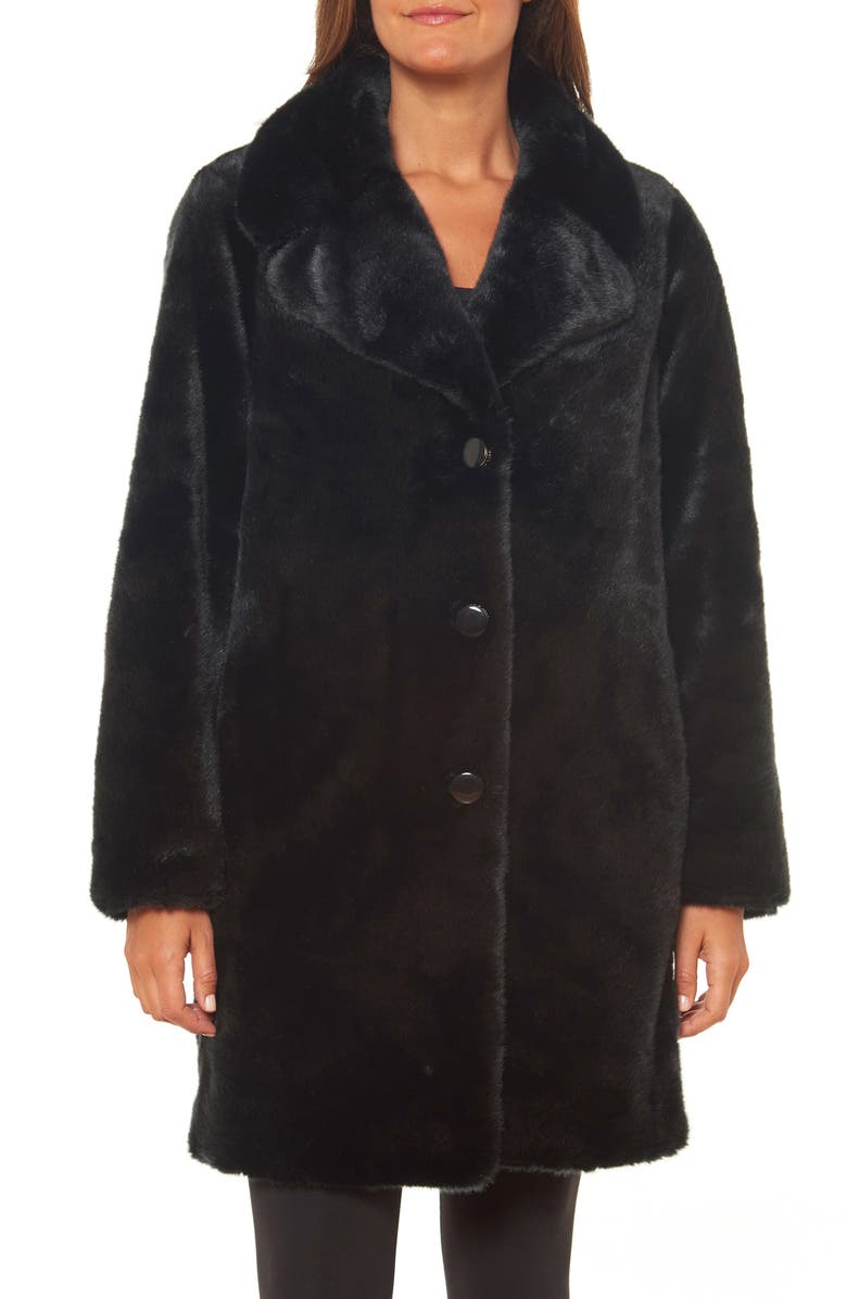 Kate Spade New York faux fur coat, Main, color, 