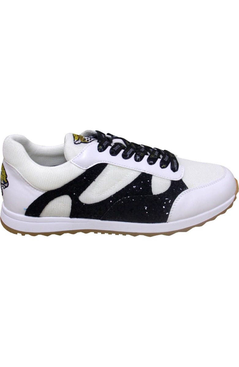 CUCE Women's Cuce White Jacksonville Jaguars Glitter Sneakers, Alternate, color,