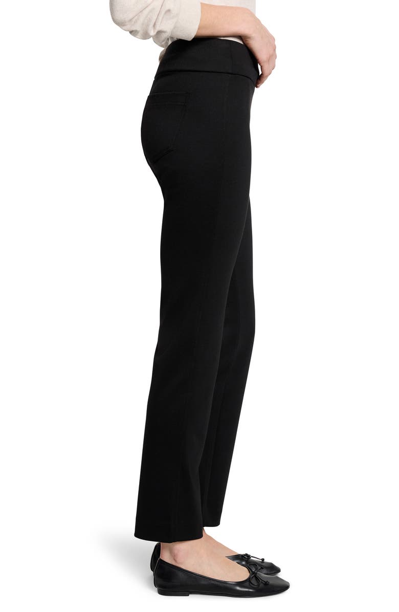 NIC+ZOE Copley Pull-On Straight Leg Ponte Pants, Alternate, color, Black Onyx
