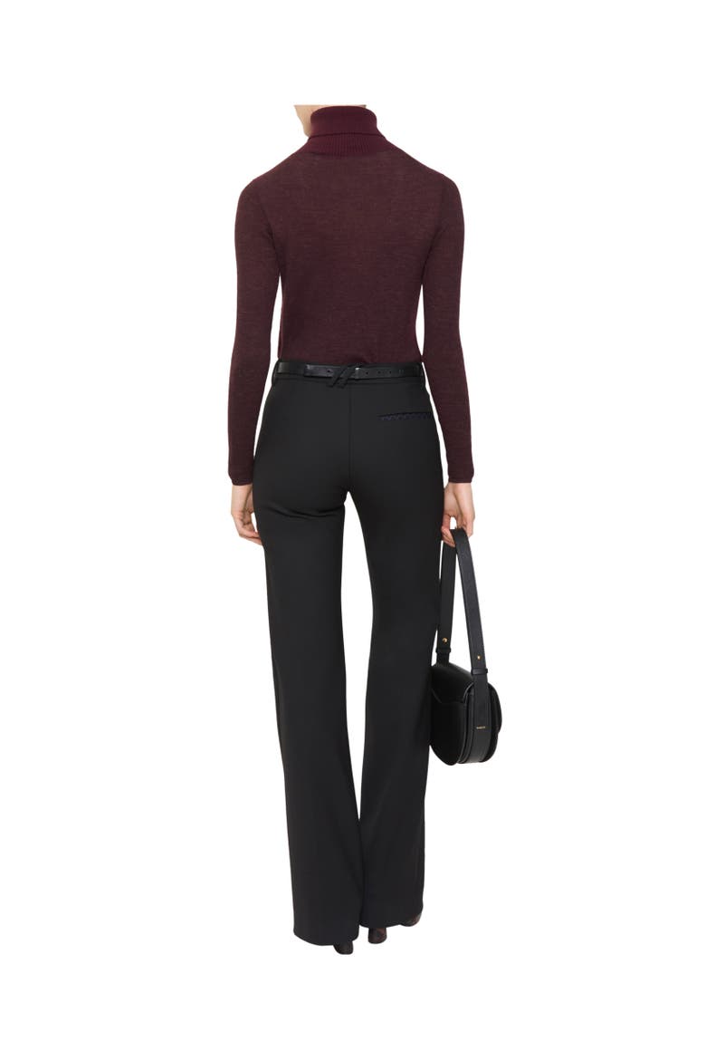 Wool Blend Tailored Trousers, Alternate, color, Black