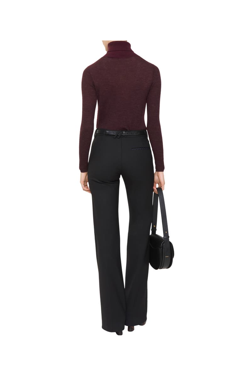 Burberry Wool Blend Tailored Trousers, Alternate, color, Black