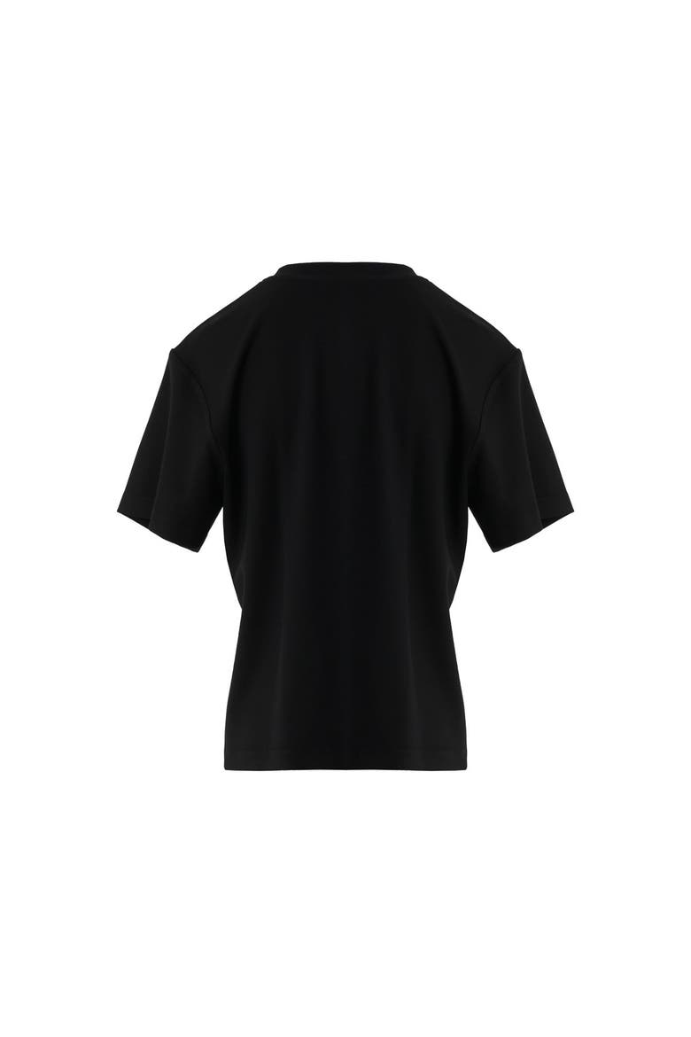 Black Embroidered Detail T-Shirt, Alternate, color, Black