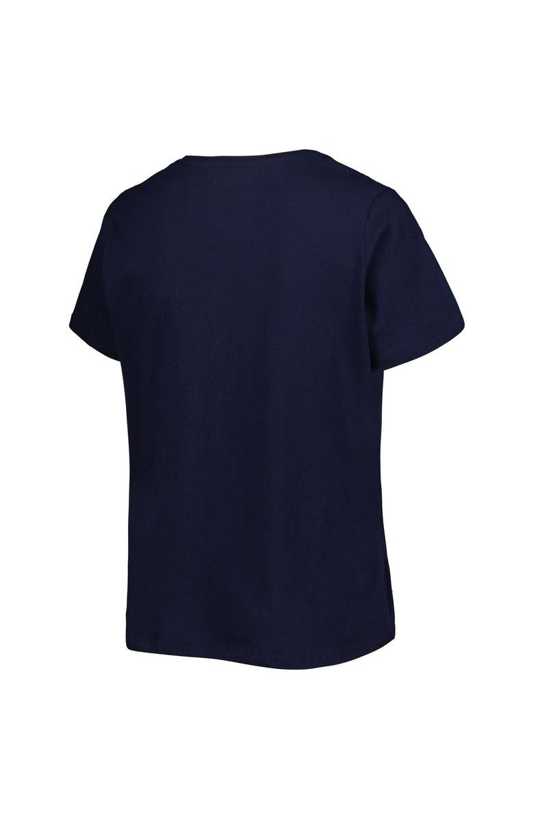 PROFILE Women's Navy Los Angeles Dodgers Plus Size Americana V-Neck T-Shirt, Alternate, color, 