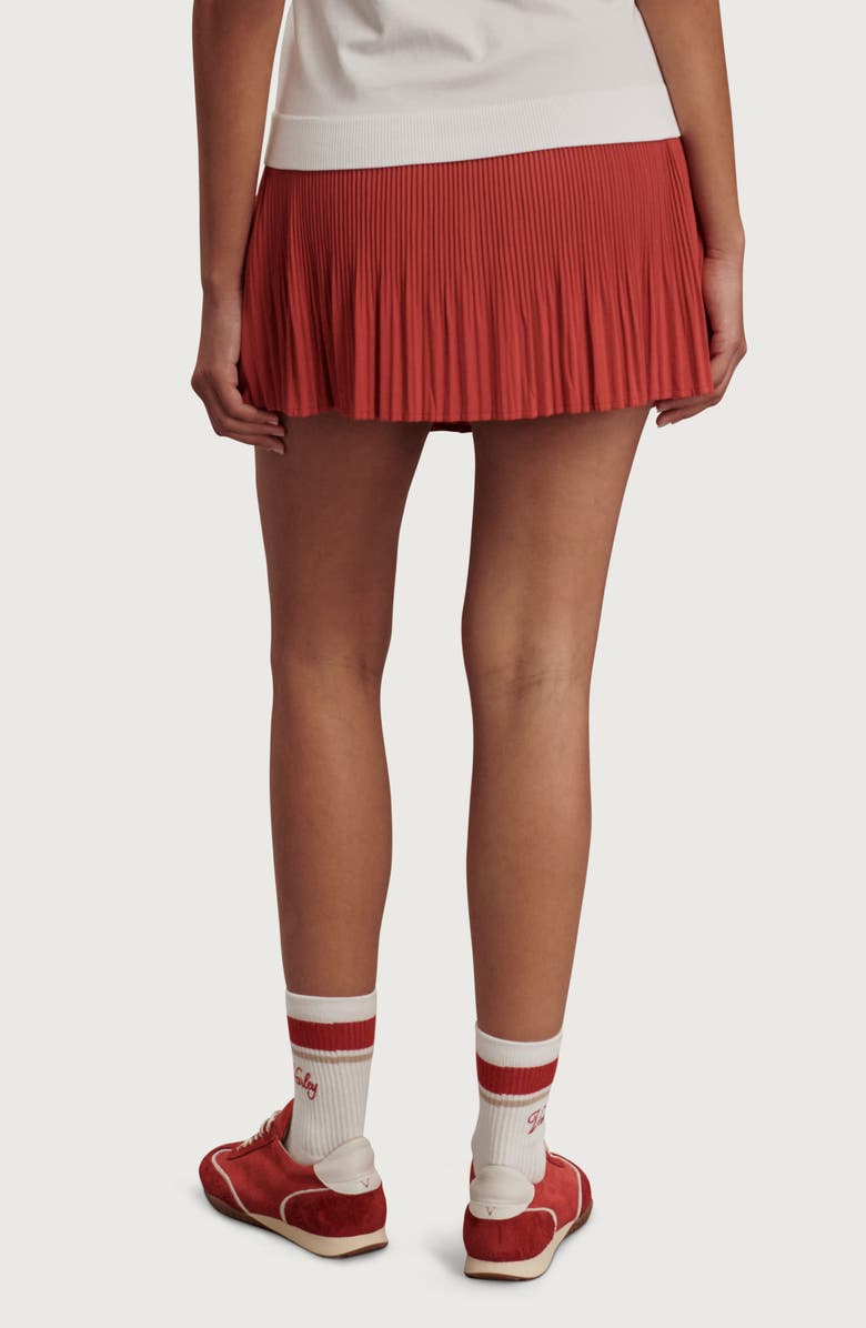 Varley Davina Pleated High Waist Skort, Alternate, color, Baked Apple