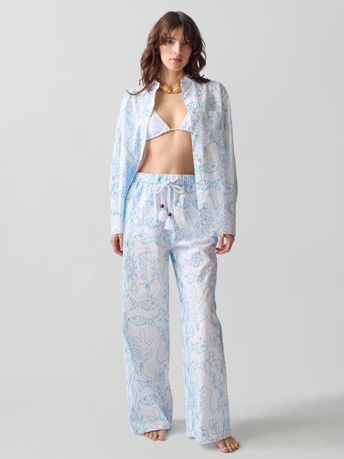 Lingua Franca Petra Button Down In White Multi