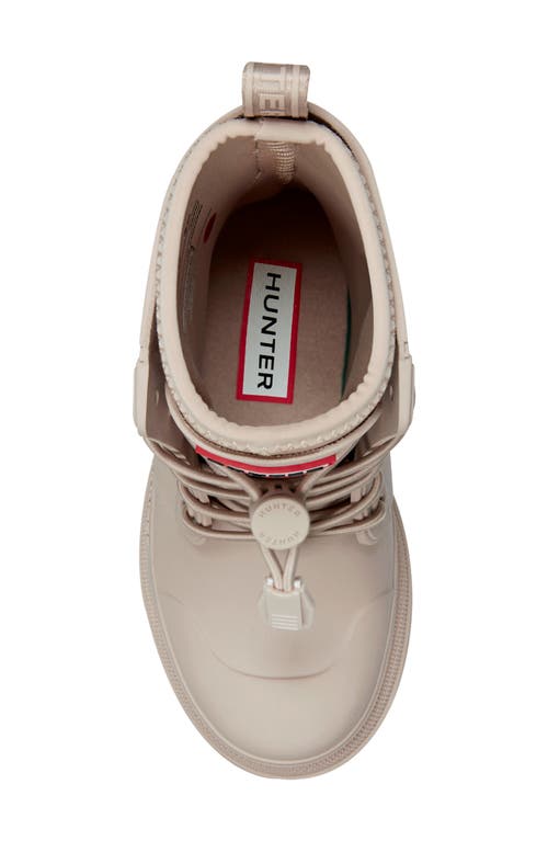 Hunter Kids' Stamp Waterproof Lace-up Rain Boot In Brown