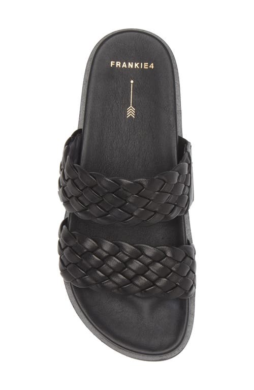 Frankie4 Malone Weave Slide Sandal In Black Weave
