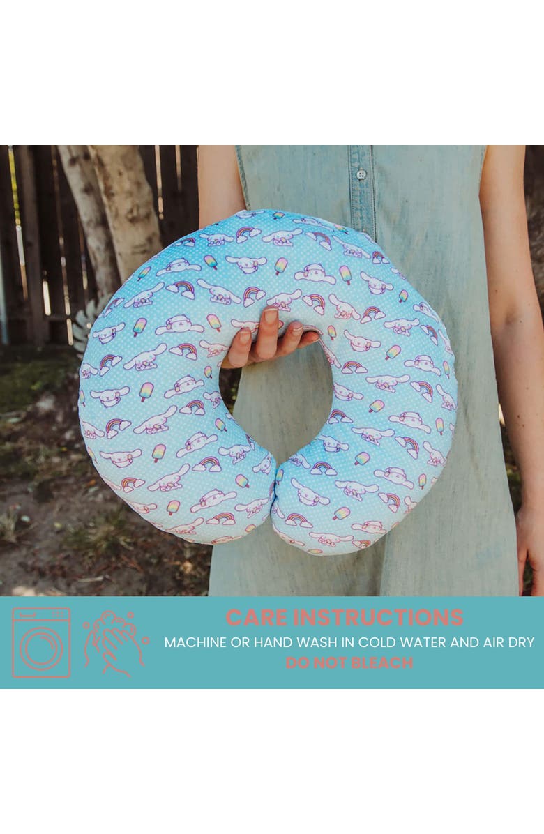 Toynk Sanrio Cinnamoroll Reversible Neck Roll Pillow and Plush Toy, Alternate, color, Blue