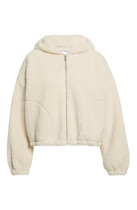 Faux Shearling Hoodie