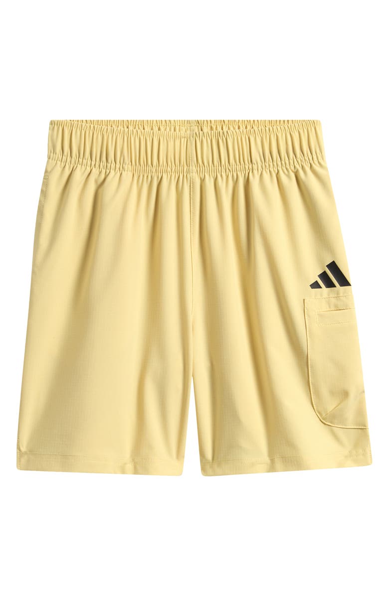 adidas Kids' Ripstop Cargo Shorts, Main, color, Light Yellow