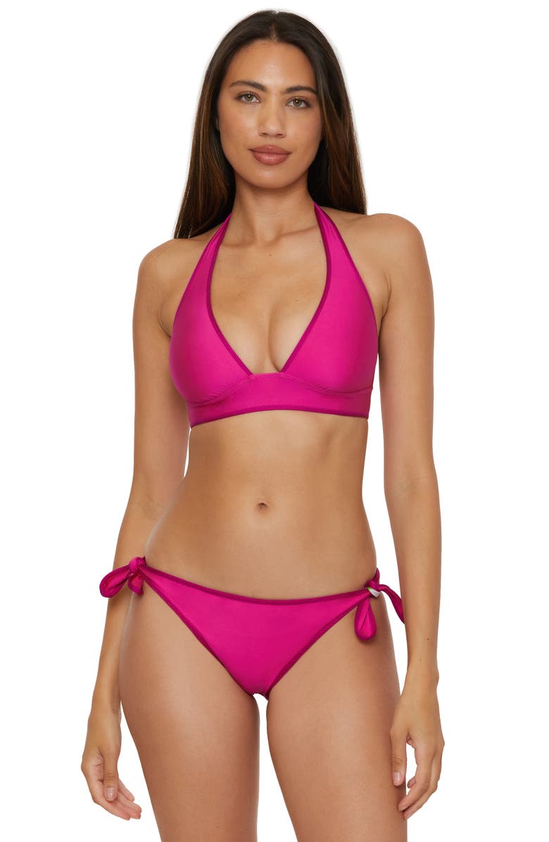 Trina Turk Bloom Reversible Bikini Top, Alternate, color, Pink Multi