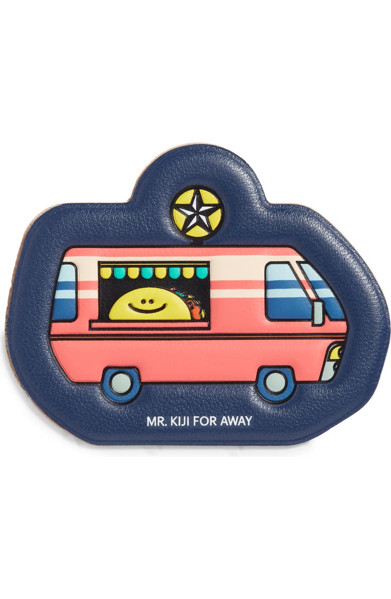 Away x Mr. Kiji Around the World Austin Taco Truck Leather Luggage Sticker, Main, color,
