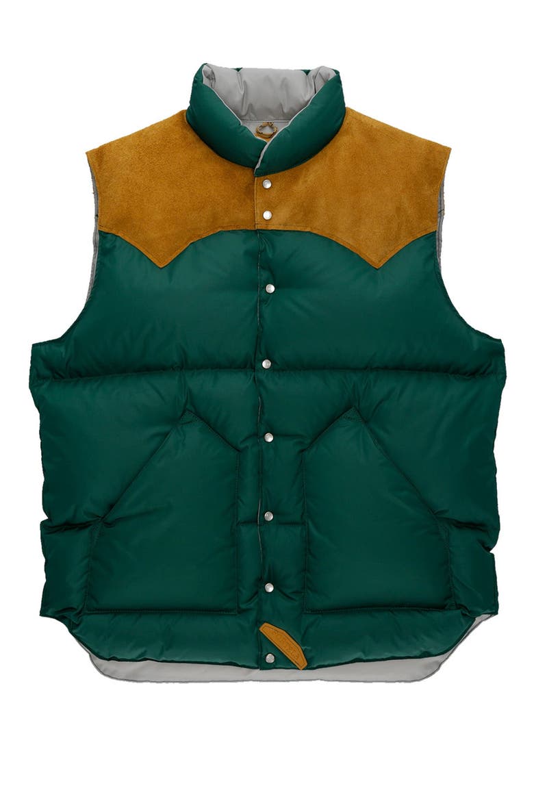 Rocky Mountain Featherbed Down Vest, Main, color, PINE GREEN