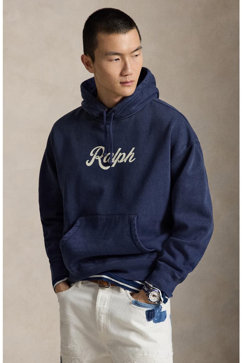 Vintage Fleece Graphic Hoodie, Alternate, color, BLUE