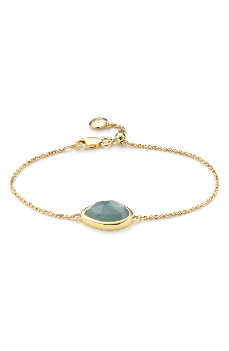 Monica Vinader Siren Teardrop Bracelet, Main, color, Yellow Gold