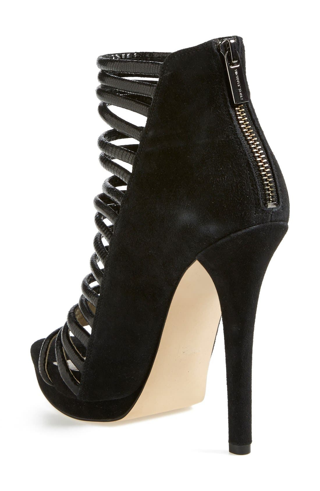 'Cameron' Platform Sandal, Alternate, color, BLACK
