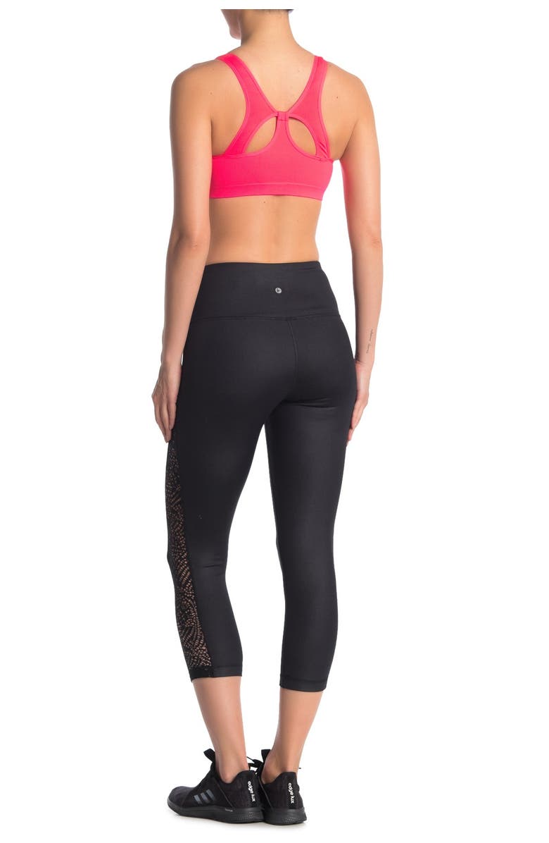 90 DEGREE BY REFLEX Crochet Panel Leggings, Alternate, color, 