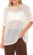Petal & Pup Nadine Sequin Open Knit Tee